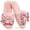 Pink, variant on CHICVOMEY Cute Slippers for Women with Bow Fuzzy Open-Toe Slippers Memory Foam Indoor Slippers Soft Comfy House Shoes