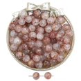thumbnail image 1 of Cuentas de vidrio con forma de hielo a través de tinta que florecen con cuentas de oro, cuentas de vidrio hechas a mano, collar, pulsera, cadena, joyería, cuentas sueltas, accesorios, 1 of 5