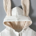 thumbnail image 5 of Baby Snowsuit Animal Bunny Snowsuit Easter Romper Long Ear Rabbit Hoodie Jumpsuit With Zipper Baby Winter Clothes White 9 Months-12 Months, 5 of 6