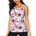 thumbnail image 2 of Picia Eiffel Tower and Butterflies Pattern Women's Workout Tank Top,Breathable Activewear,Slim Fit Athletic Top,Versatile Workout Moisture-wicking top-X-Large, 2 of 9