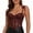 Coffee, variant on AVRNLIQ Womens Sheer Mesh Lace Corset Bustier Crop Top Sweetheart Neckline Spaghetti Strap, White,Size XL