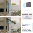 thumbnail image 2 of 79" × 59" Manual Retractable Awnings Adjustable Height (79-118in) - No drilling required, Gray, 2 of 7