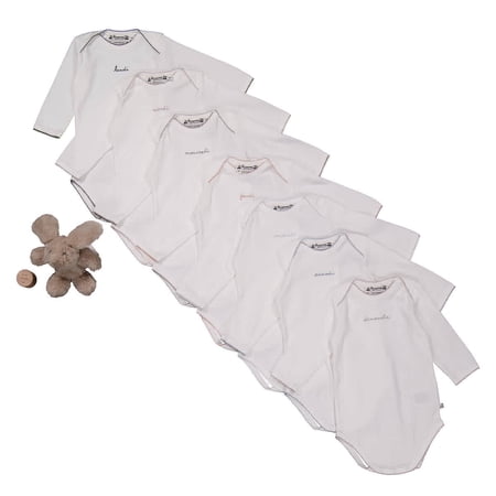 Bonpoint Mixed Set Of Weekly Cotton Onesies Size 12M
