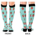 thumbnail image 4 of FORMRS Womens Knee High Socks Casual Long Thick Travel Daily Wear, 1 Pair, Strawberry Pattern, 4 of 6