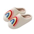 thumbnail image 2 of Pantuflas térmicas planas Rainbow antideslizantes cómodas para hombres y mujeres (38-39), 2 of 9