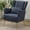Navy-fabric, variant on DOMICARE Mid-Century Modern Fabric Wingback Armchair with 8.5" Thick Cushion, Living Room Comfy Sofa Armchair for Reading Room/Bedroom,White