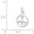 thumbnail image 2 of Sterling Silver Diamond-Cut Peace Sign Symbol Charm (19 X 11) Made In India qp1827, 2 of 2