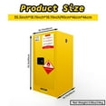 thumbnail image 7 of 16 Gallon Flammable Storage Cabinet, Galvanized Steel 35 x 18.11 x 18.11 Inch Yellow, Fireproof Liquid Storage with Adjustable Thickened Shelf, Hazardous Storage Cabinets, Safety Cabinets for Home U, 7 of 7