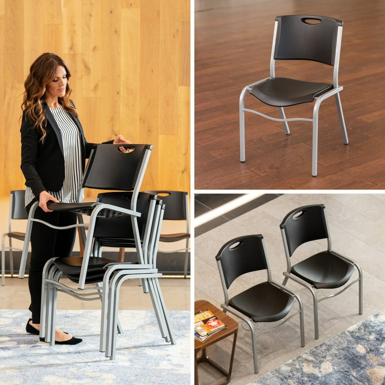Lifetime Plastic Indoor/Outdoor Stacking Chair (4 Pack