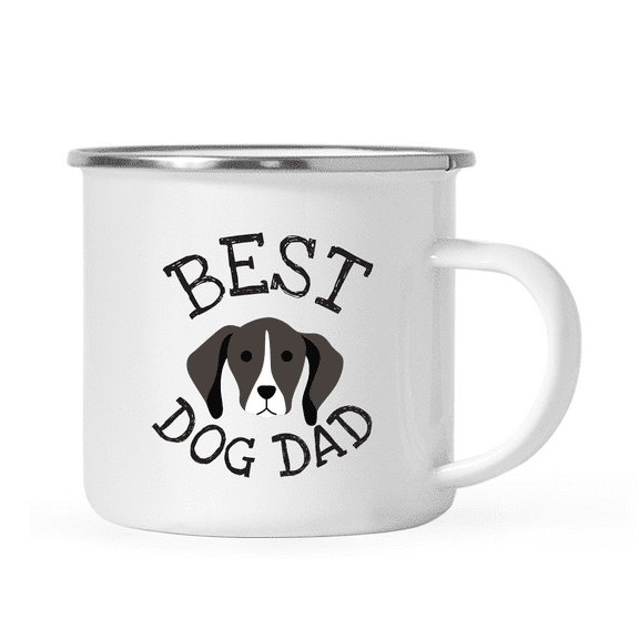 Koyal Wholesale Best Dog Dad Stainless Steel Campfire Coffee Tea Mug, Pointer, Dog Graphic, 1-Pack