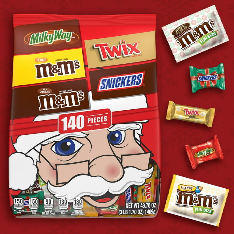 M&Ms Mint Chocolate, Christmas Red, Green and White Candies, 9.2oz Bags 2 Pack