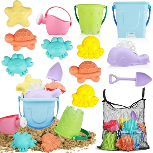 GRM GRM for Toddlers Kids, Sand Toys for Kids Toddler, Sandbox Toy for Toddler Incl Beach Bucket and Shovel Set, Animal Mold, Travel Beach Toy for Toddler 3-4-6-8-10 with Castle Bucket