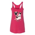thumbnail image 2 of If It's Not a Pug It's Just a Dog Gift | Womens Dog Lover Premium Tri-Blend Racerback Tank Top, Shocking Pink, Medium, 2 of 3