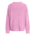 thumbnail image 4 of EHQJNJ Women's Sweaters To Wear with Leggings New Casual Loose Lazy Wind Sweater Women Outer Wear Pullover Long Sleeve Round Neck Knit Sweater,Pink, 4 of 5