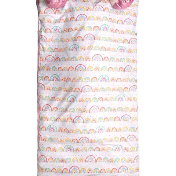 Toddler Nap Mat with Pillow for Boys and Girls, Animal Plush Sleeping Bag Nap Mat, Soft Slumber Bag with Pillow & Blanket - 64" x 26"