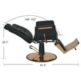 thumbnail image 4 of BarberPub Heavy Duty Hydraulic Pump Barber Chair, Reclining Salon Chair for Barbershop, 4 of 12