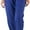 Blue, variant on ToBeInStyle Women's Marled Print French Terry Jogger Pants with Cuff Ends