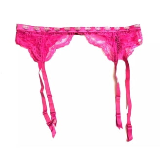 Victoria's Secret Shine Strap Rhinestone Garter Belt Red Size XS/S NWT