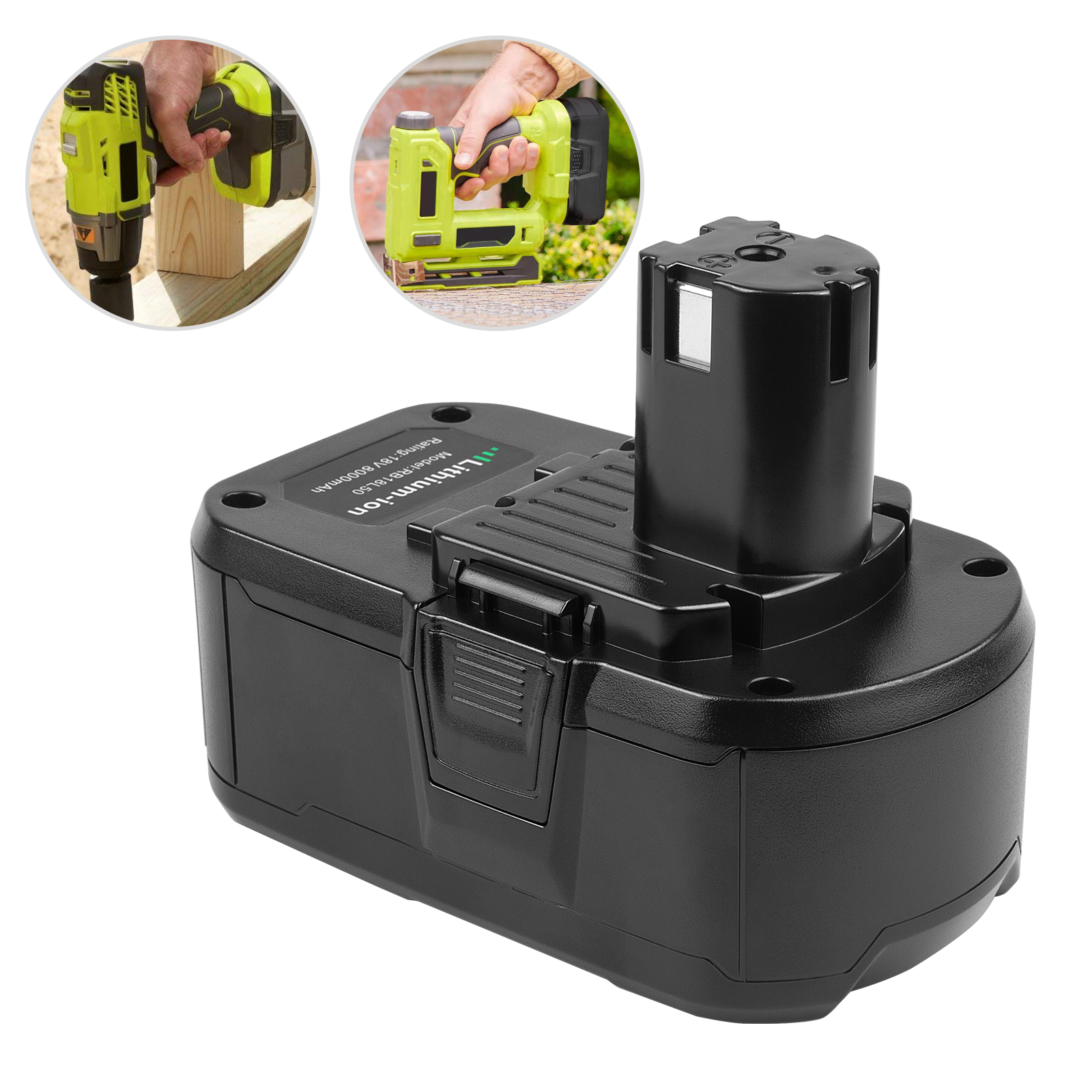 8.0Ah For RYOBI P108 18V 8.0 Plus High Capacity Battery 18 Volt Lithium-Ion New