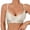 White, variant on Satin Bras for Women Back Beauty Bra Soft Support Breathable Casual Plus Size Bra Wireless Comfort Everyday Bra Cross Back Push Up Bra for Daily Wear Size L White
