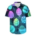 thumbnail image 5 of JURANMO Clearance Sales Today Sales Prime Easter Hawaiian Shirts for Men Cute Bunny Graphic Tee Shirts Holiday Button Down Short Sleeve Beach Tops Multicolor XXXXL, 5 of 6