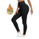 thumbnail image 2 of Gibobby Leggings con bolsillos dama Leggings cintura alta felpa gruesa a la moda para mujer, pantalones Yoga ajustados y cálidos（Verde， XL), 2 of 3