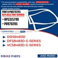 thumbnail image 6 of Whole Parts Refrigerator Freezer Door Seal Gasket (48" SxS, White) Part# PB070295 - Replacement & Compatible with Some Viking Refrigerators, 6 of 7
