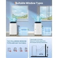thumbnail image 6 of Lumiparty 14,000 BTU Portable Air Conditioner w/ Remote, AC Unit for Up to 750 Sq.Ft, Cool/Dehumidifier/Fan, Quiet LCD Display, Child Lock, White, 6 of 7