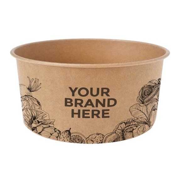 32oz Grand Bol en Carton de Marque 1500/commande