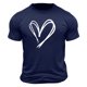 thumbnail image 4 of Tops para hombre, blusas y camisas de cuello redondo y manga corta para hombre. Camiseta/camisa informal de cuello redondo y manga corta con estampado de corazones para hombre. Tops de poliéster para, 4 of 4