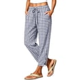 thumbnail image 2 of Bnwani Pants for Women, Fashion Wide Leg Elastic Waist Drawstring Causal Pants, 2 of 8