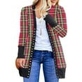 thumbnail image 1 of Cardigan de Noël à Manches Longues pour Femmes, Mi-Long, 1 of 3