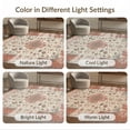thumbnail image 7 of ODIKA 3'x5' Washable Area Rug Non-Slip, Flatweave, Easy Care Vintage Oriental Medallion With Distressed Floral Scroll Border Accents for Hallway, Laundry Room, 7 of 7