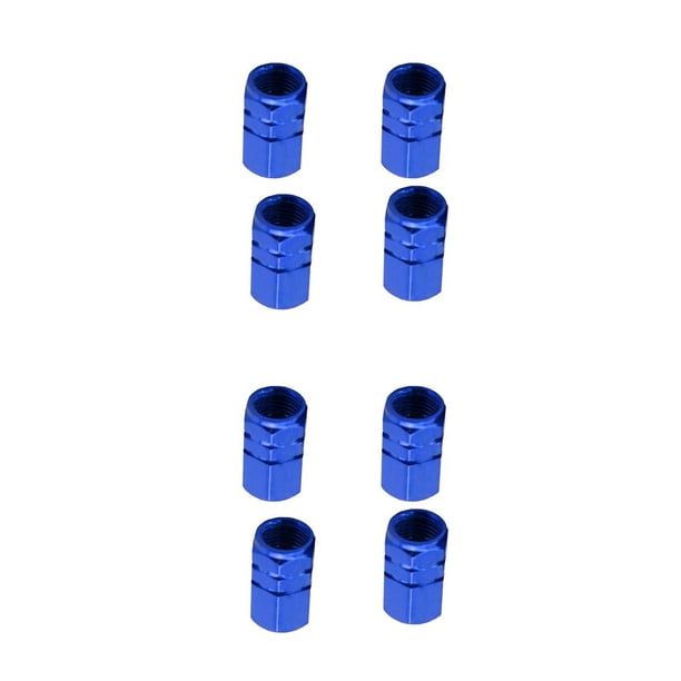 Kenally 4 piezas de tapas decorativas para llantas de Aleación de aluminio Cubierta de válvula Azul 2 piezas
