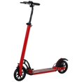 thumbnail image 1 of Soozier Kick Scooter Folding Adjustable Ride On Toy w/ Dual Braking System, Rear Shock Absorption and 8" Big Wheels For 14+ Teens Adult, Red, 1 of 10