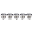 thumbnail image 3 of 5Pcs Stainless Steel Button Switch Flat Top Button With LED Self Reset Power Accessories 12mm, 3 of 8