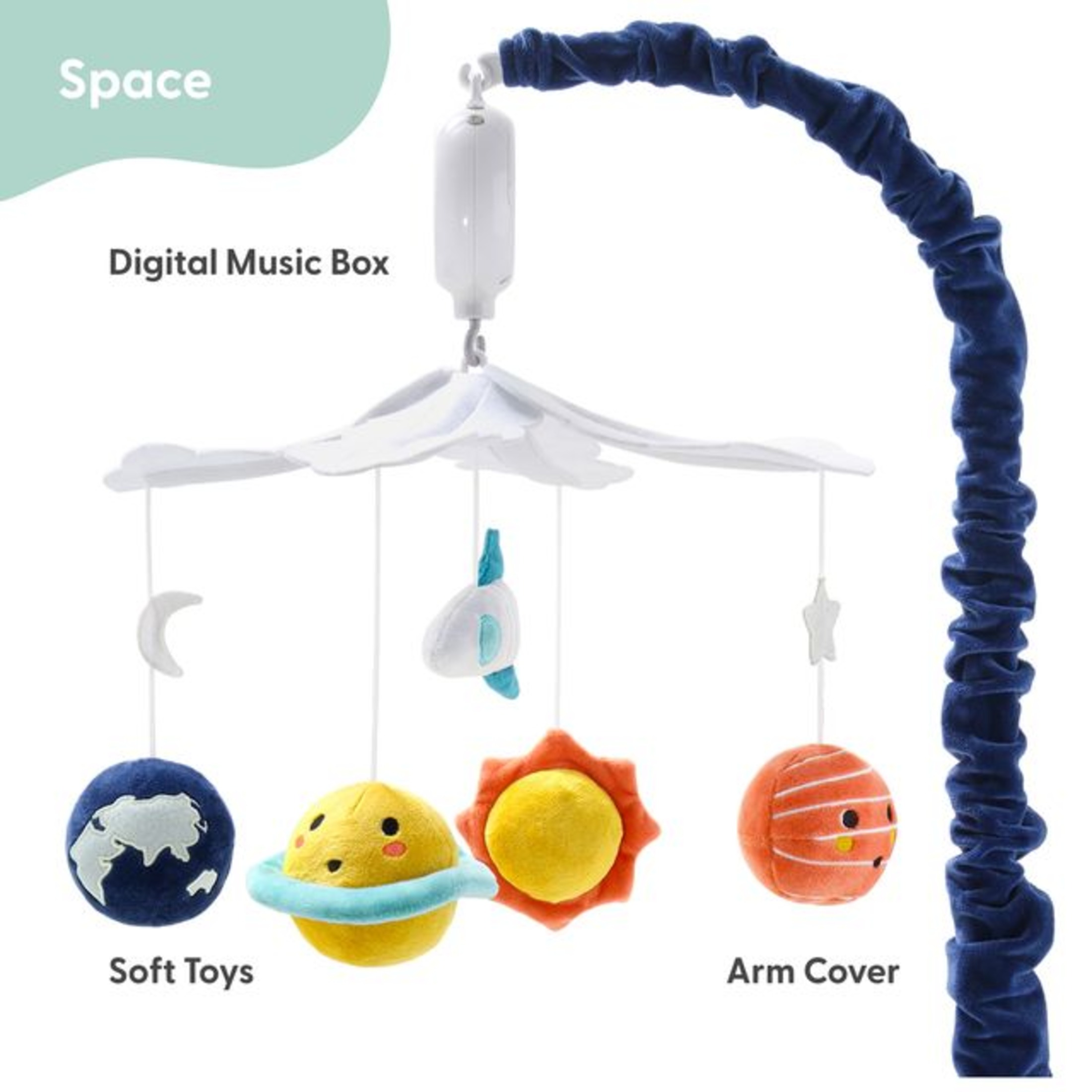 The Peanutshell Spectacular Space Musical Crib Mobile photo 2