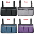 thumbnail image 2 of Travel Portable Multi-pocketed Reflective Strip Storage Bag Wheelchair Side Bag Armrest Pouch Pocket Organizer BLACK, 2 of 8