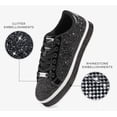 thumbnail image 3 of LUCKY STEP Platform Sparkly Fashion Sneakers Glitter Casual Shoes,Black,Womens, 3 of 10