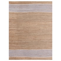Ox Bay Hadley 2' x 3' Blue/White Striped Braided Jute Indoor Area Rug
