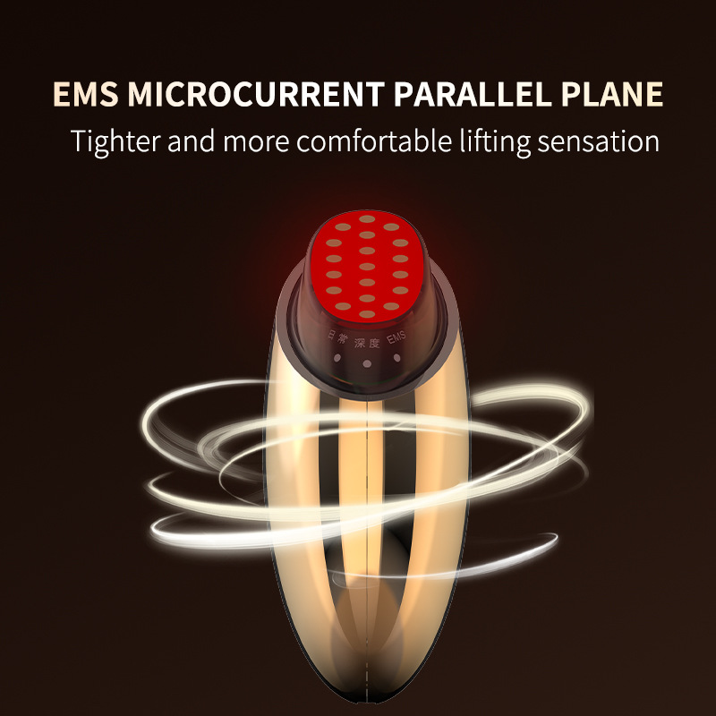 High-Frequency Facial Toning Wand with Red Light, At-Home Skin Rejuvenation Device for a Firmer-Looking, Sculpted Appearance