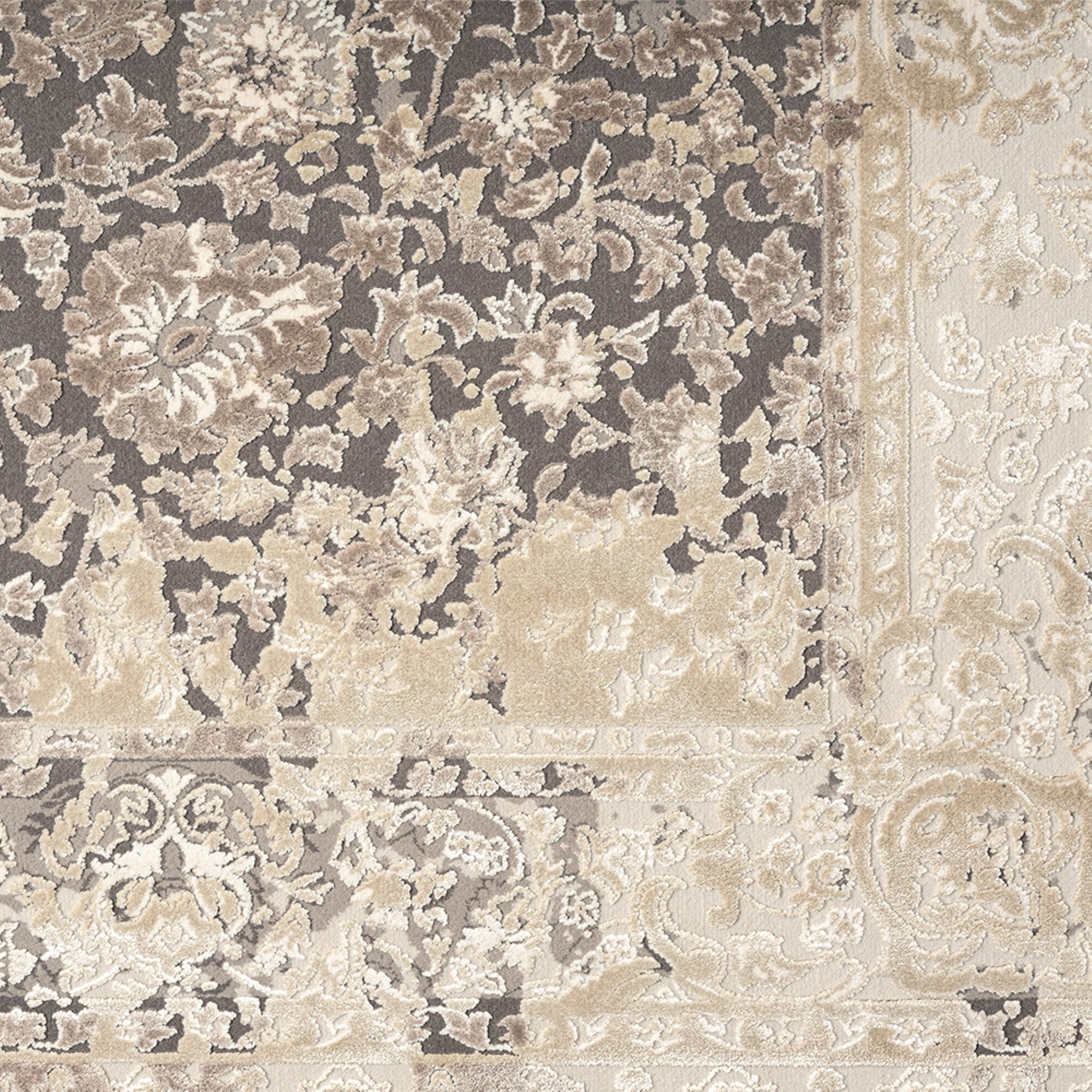 Ox Bay Dallas 2' x 7' Beige Floral Premium Ultra-Soft Indoor Area Rug