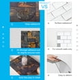 thumbnail image 6 of Brick Wallpaper Peel and Stick 12''x12118'' 3D Textured Faux Brick Stick on Wallpaper Removable Blacksplash Contact Paper Waterproof Self Adhesive Brick Wall for Kitchen Bedroom Cabinets, 6 of 14