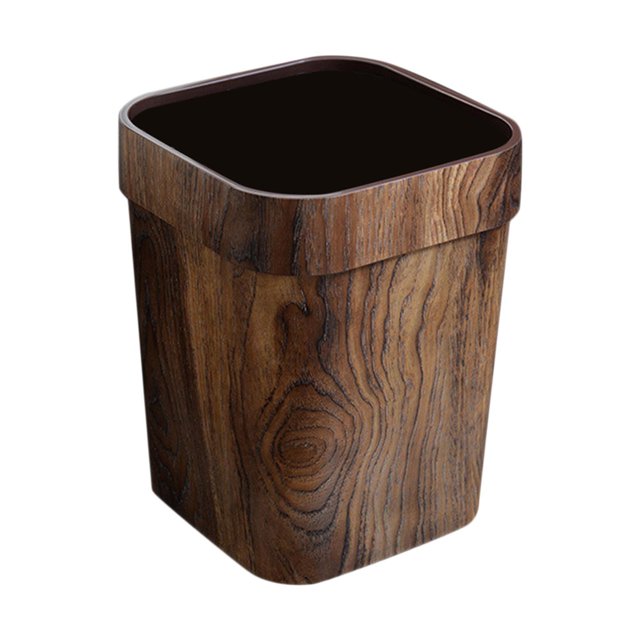Cuadrado de plástico de cubo de basura retro para el dormitorio de la sala de estar