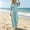 Blue Jumpsuits for Women, variant on Ygbgbb Womens V Neck Cuffed Half Sleeve Jumpsuit Self Tie Fitted Waist Wide Leg Floor Length Pants with Hidden Pockets for Dinner Outings Town Trips Army Green S