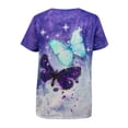 thumbnail image 5 of Dyegold Vintage Tees For Women Floral Print Short Sleeve Crewneck Tops Shirts Plus Size Retro Graphic Tshirts Casual Blouse, 5 of 5
