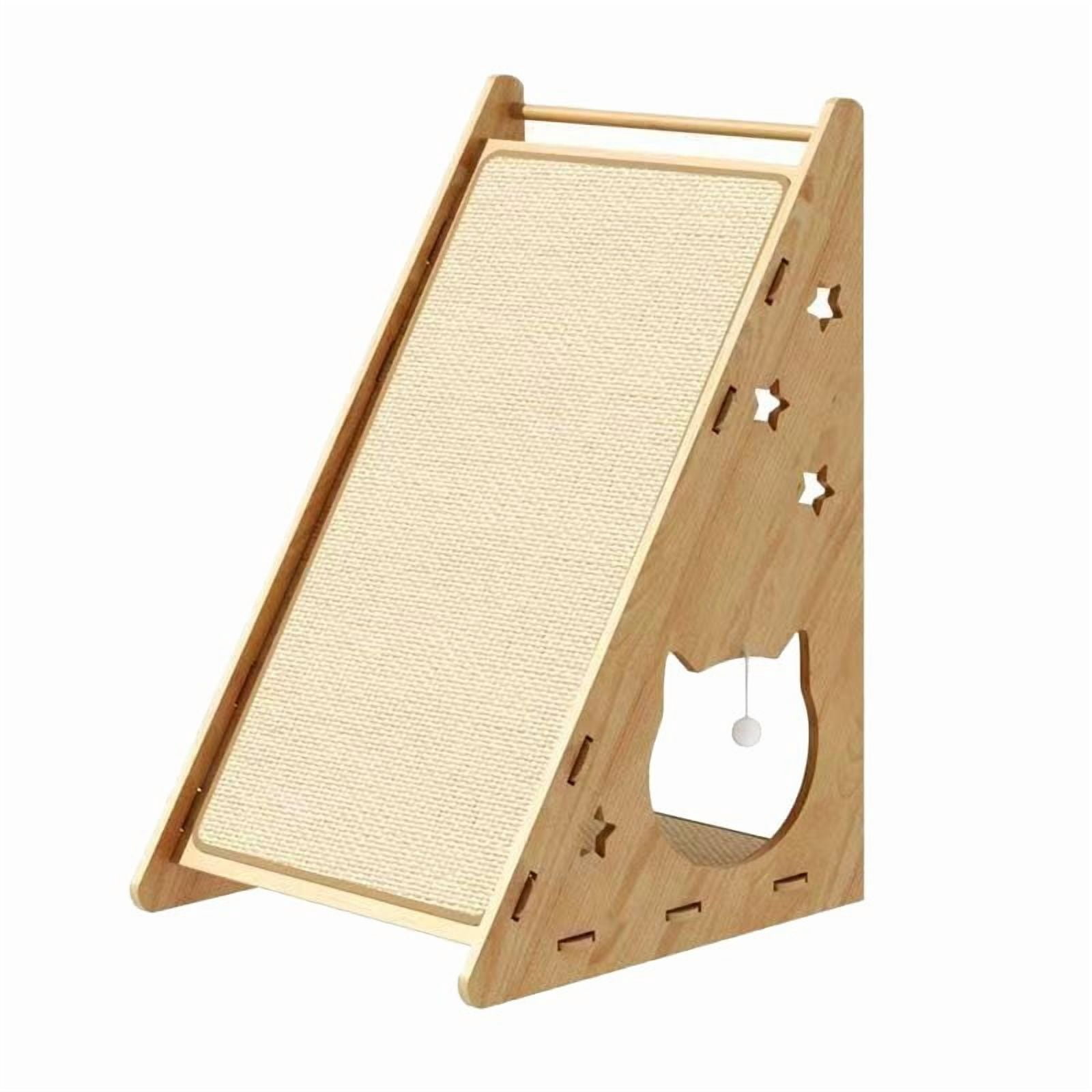Triangular Standing Cat Scratching Post – Durable & Splinter-Free, Large L-Shaped Sisal Scratcher for Cats, Claw-Shaped Toy