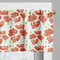 thumbnail image 5 of Ambesonne Anemone Flower Valance & Curtain, Doodle Poppies, 55"x36", Orange White Lime Green, 5 of 6