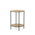 thumbnail image 4 of ABAHome  Pera Round End Table Two-Tier Coffee Table 17 1/2 " by 25 " height for Living Room, Bedroom, Office, Steel Frame, Rustic Brown and Anthracite, 4 of 7