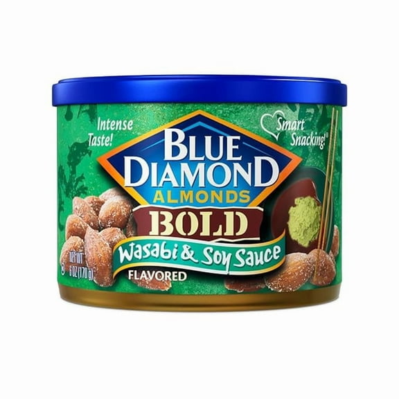 1x Blue Diamond Almonds, Bold Wasabi & Soy Sauce, 6 Oz